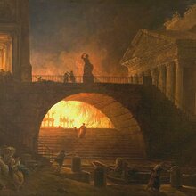 Archives of Khazad-Dum | Hubert Robert - The Fire of Rome