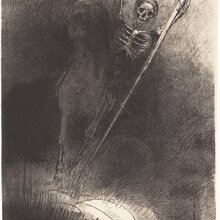 Archives of Khazad-Dum | Odilon Redon - Et celui qui était monté dessus se nommait la Mort (And his name that sat on him was Death), 1899